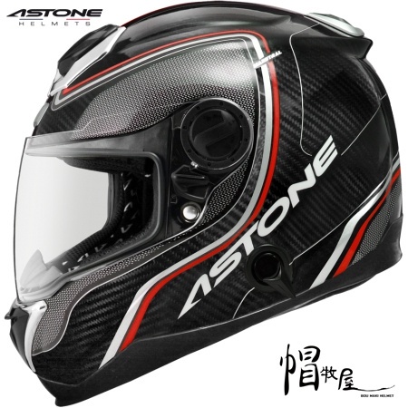 【帽牧屋】ASTONE GT1000F AC2 全罩式安全帽 碳纖維 內墨片 輕量 內襯全可拆 雙D扣 碳纖/紅