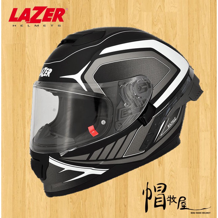 【帽牧屋】2021新款 比利時 LAZER Rafale SR HEXA 全罩安全帽 透氣 贈送大鴨尾 亞版 消光黑/白