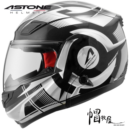 【帽牧屋】法國 ASTONE RT1100 GG20 可掀式安全帽 全罩 通風 透氣 可樂帽 內墨片 雙D扣 黑/銀