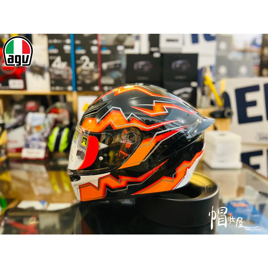 【帽牧屋】義大利 AGV K1 KRIPTON 亞洲版 全罩安全帽 內襯全可拆 透氣 雙D扣 黑/橘