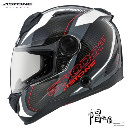 【帽牧屋】ASTONE GT1000F AC11 全罩式安全帽 碳纖維 內墨片 輕量 內襯全可拆 雙D扣 透明碳纖/白