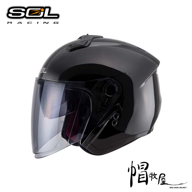 【帽牧屋】 SOL SO-XP SOXP 3/4罩 安全帽 半罩 內墨鏡 雙D扣 內襯全可拆洗 素黑