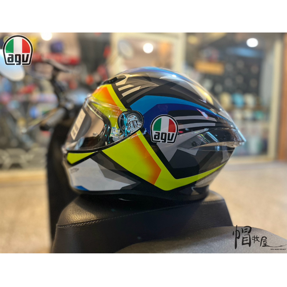 【帽牧屋】義大利 AGV K6S 安全帽 全新改款 限量 雙D扣 藍黃白 全罩