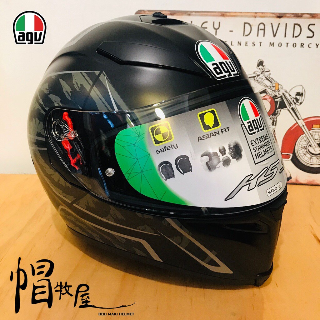 【帽牧屋】 義大利 AGV K-5S TORNADO 亞洲版 全罩式安全帽 內墨片 複合纖維 內襯全可拆 消光黑/銀