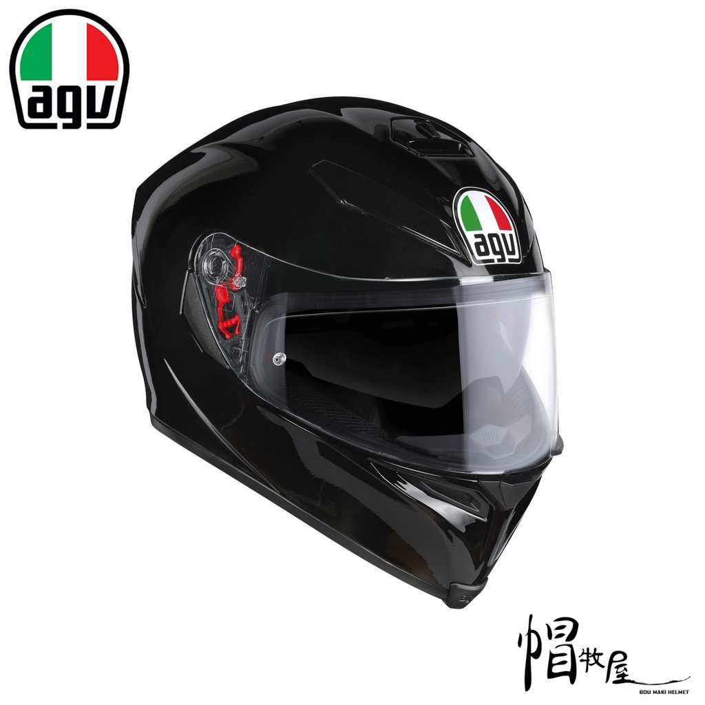 【帽牧屋】AGV  K5 S 全罩安全帽 亞洲版 全罩安全帽 內墨片 內襯全可拆 亮黑