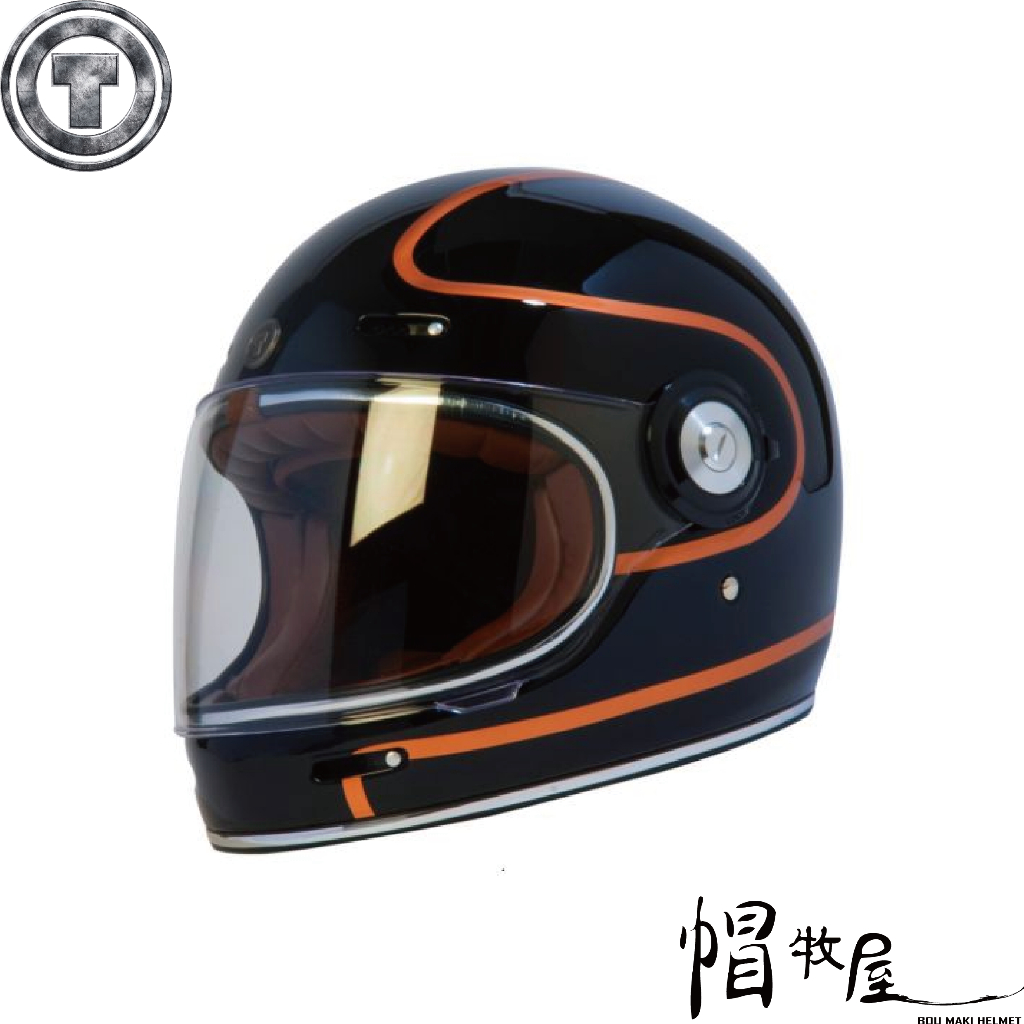 【帽牧屋】美國 TORC T1 COPPER PIN 亮光黑 全罩 安全帽 復古帽 樂高帽 玻璃纖維