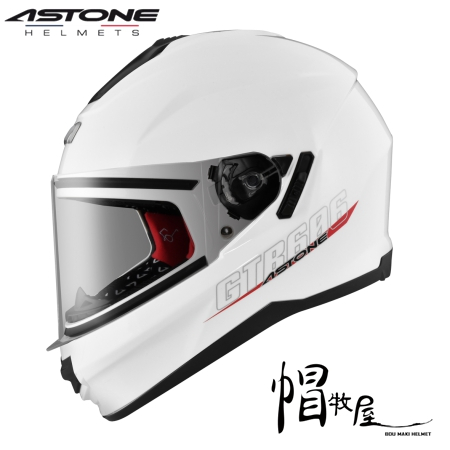 【帽牧屋】法國 Astone GTB606 全罩安全帽 內墨片 內襯全可拆 預留耳機槽 眼鏡溝 白