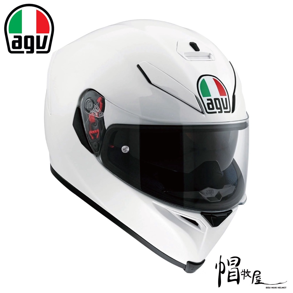 【帽牧屋】AGV  K5 S 全罩安全帽 亞洲版 全罩安全帽 內墨片 內襯全可拆 白