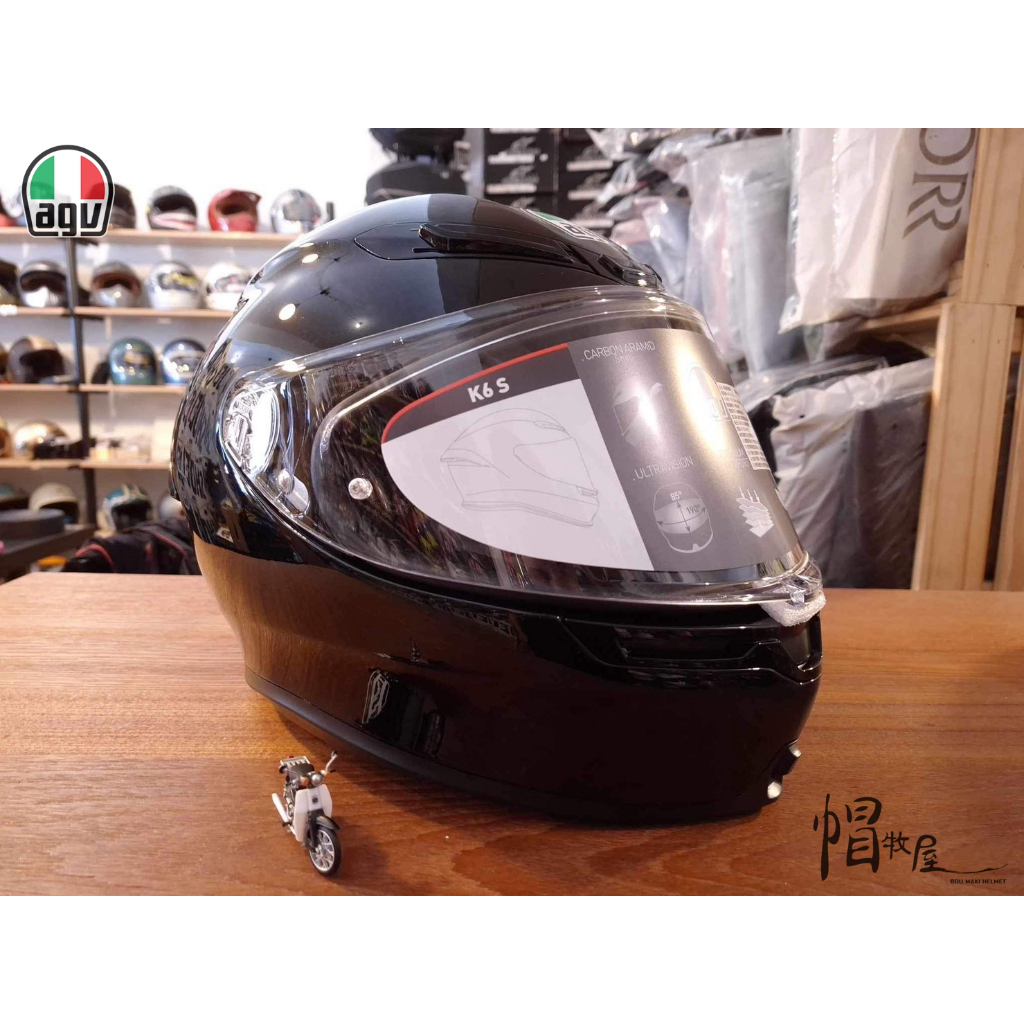 【帽牧屋】義大利 AGV K6S 安全帽 全新改款 限量 雙D扣 亮黑 全罩