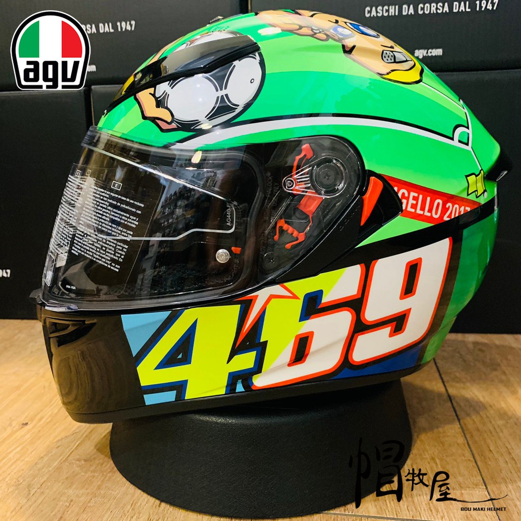 【帽牧屋】義大利 AGV K3-SV Mugello 2017 足球帽 亞洲版 全罩安全帽 內墨片 內襯全可拆 雙D扣